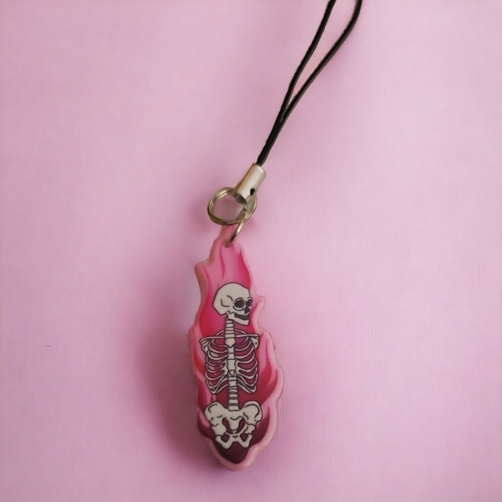 4/$15 💀Halloween Skeleton Phone Charm💀